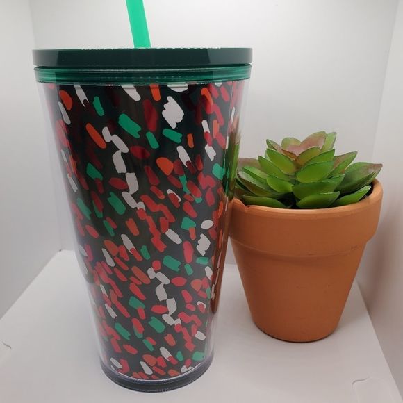 Starbucks 2019 Holiday Green Confetti Tumbler NWT - Picture 2 of 5